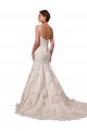 Cheap Open Back Mermaid Tulle Wedding Dress with Lace Bodice UK
