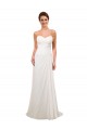 Cheap Sweetheart Neckline Chiffon Wedding Dress with Criss-Cross Ruched Bodice UK