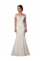 Cheap Modern Off the Shoulder Mermaid Lace Wedding Dress UK