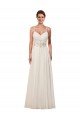 Cheap Sweetheart A-Line Chiffon Wedding Dress with Beaded Shoulder Straps UK