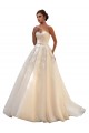 Cheap Sweetheart Ball Gown Tulle Wedding Dress with Lace Bodice UK