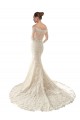 Cheap Long Sleeves Off the Shoulder Trumpet Lace Wedding Dress UK