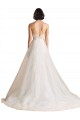Cheap Strapless Sweetheart Lace Bodice A-Line Organza Wedding Dress UK