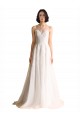 Cheap Illusion Neck A-Line Organza Wedding Dress UK