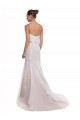Cheap Strapless Mermaid Tulle Lace Beach Wedding Dress with Belt UK