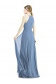Cheap Keyhole Halter Chiffon Maxi Bridesmaid Dress UK