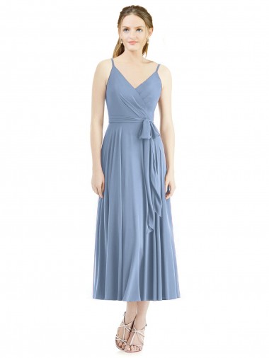 Cheap Short Tea Length Chiffon Bridesmaid Dress UK