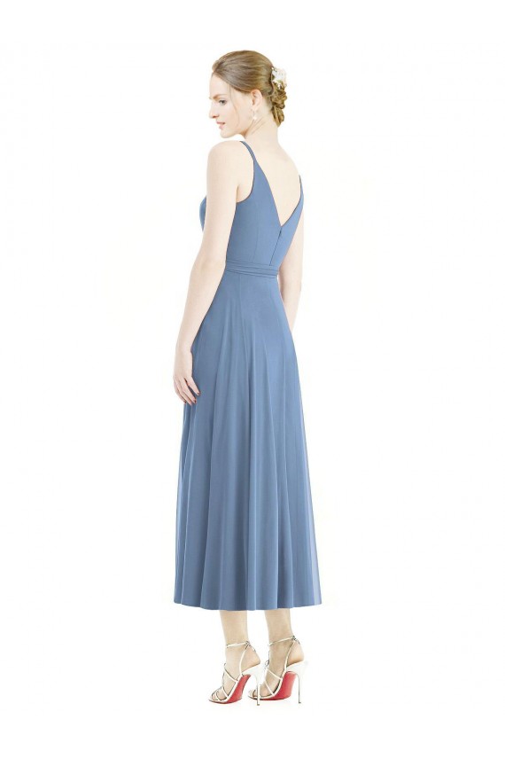Cheap Short Tea Length Chiffon Bridesmaid Dress UK