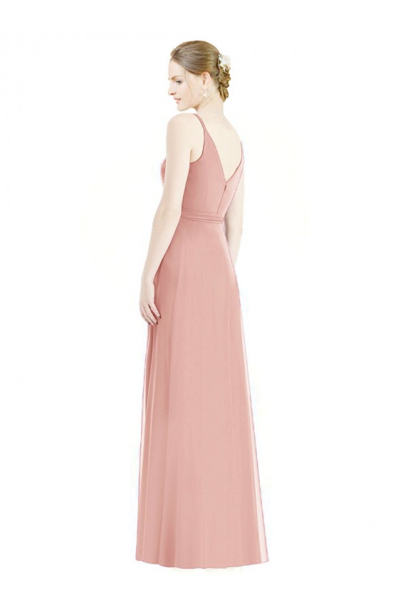 Cheap Romantic Full length Long Chiffon Bridesmaid Dress UK