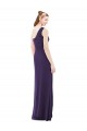 Cheap Draped One Shoulder Full Length Chiffon Bridesmaid Dress UK