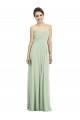 Cheap Full Length Strapless Chiffon Bridesmaid Dress with Sweetheart Neckline UK