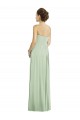 Cheap Full Length Strapless Chiffon Bridesmaid Dress with Sweetheart Neckline UK