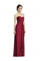Cheap Long Strapless Chiffon Bridesmaid Dress with Side Slit UK