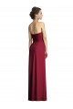 Cheap Long Strapless Chiffon Bridesmaid Dress with Side Slit UK