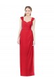 Cheap Long Chiffon Bridesmaid Gown with Neckline Straps UK
