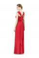 Cheap Long Chiffon Bridesmaid Gown with Neckline Straps UK