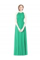 Cheap Halter Neckline Long Chiffon Bridesmaid Dress with Side Bow UK