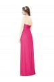 Cheap Full Length Strapless Long Chiffon Dress with Waistband UK