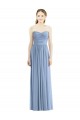 Cheap Strapless Long Chiffon Dress with Sweetheart Neckline And Draped Bodice UK