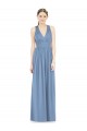 Cheap Sleeveless Cross Strap Back Chiffon Bridesmaid Dress UK