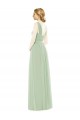 Cheap Sleeveless Chiffon Long Bridesmaid Dress with Shoulder Straps UK