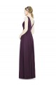 Cheap V-Neckline Sleevelss Full Length Chiffon Bridesmaid Dress UK