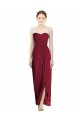Cheap Strapless Sweetheart Long Chiffon Bridesmaid Dress UK