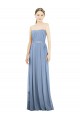 Cheap V-Pleat Chiffon Full-Length Strapless Bridesmaid Dress UK