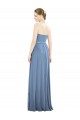 Cheap V-Pleat Chiffon Full-Length Strapless Bridesmaid Dress UK