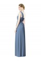 Cheap Flower Shoulder Draped One Shoulder Chiffon Bridesmaid Dress UK