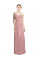 Cheap Crossover Draped Sweetheart Chiffon Formal Bridesmaid Dress with Front Slit UK