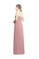 Cheap Crossover Draped Sweetheart Chiffon Formal Bridesmaid Dress with Front Slit UK
