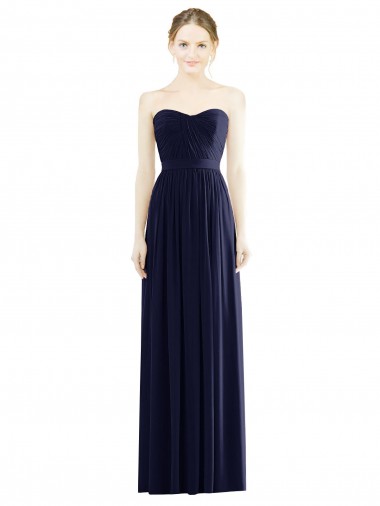 Cheap Low Back Draped Strapless Chiffon Formal Bridesmaid Dress  UK