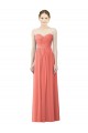 Cheap Draped Sweetheart Strapless Chiffon Bridesmaid Dress UK