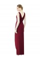 Cheap Draped Sleeveless Long Chiffon V-Neck Bridesmaid Dress UK