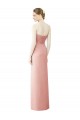 Cheap Strapless Sweetheart Long Chiffon Wrap Bridesmaid Dress UK
