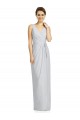 Cheap Draped V-Neck Cocktail Length Chiffon Bridesmaid Dress UK