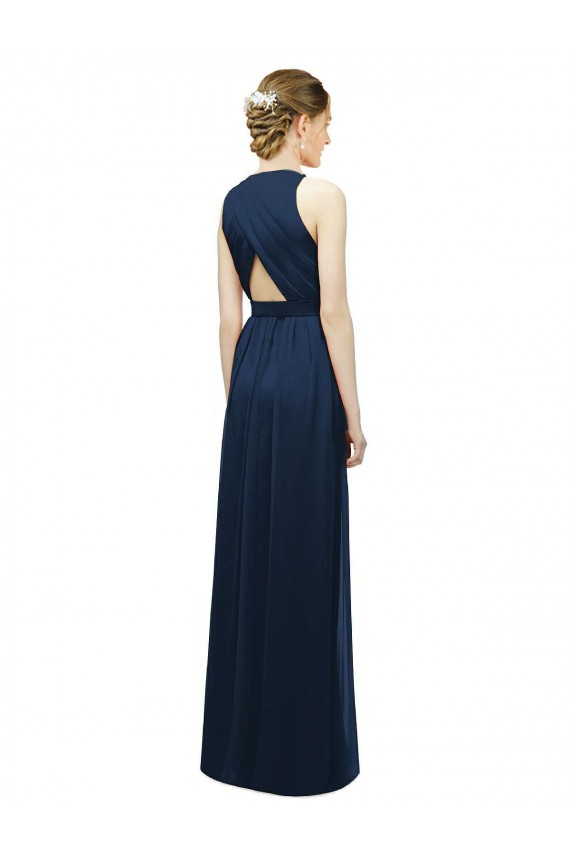 Cheap Sleek Halter Neck Chiffon Bridesmaid Dress  UK