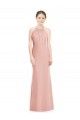 Cheap Halter Neck Trumpet Chiffon Bridesmaid Dress UK