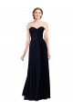 Cheap Strapless Chiffon Bridesmaids Dress with a Beaded Lace Sweetheart Bodice UK