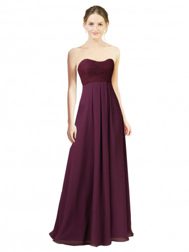 Cheap Dreamy Lace Over Chiffon Bridesmaid Dress UK