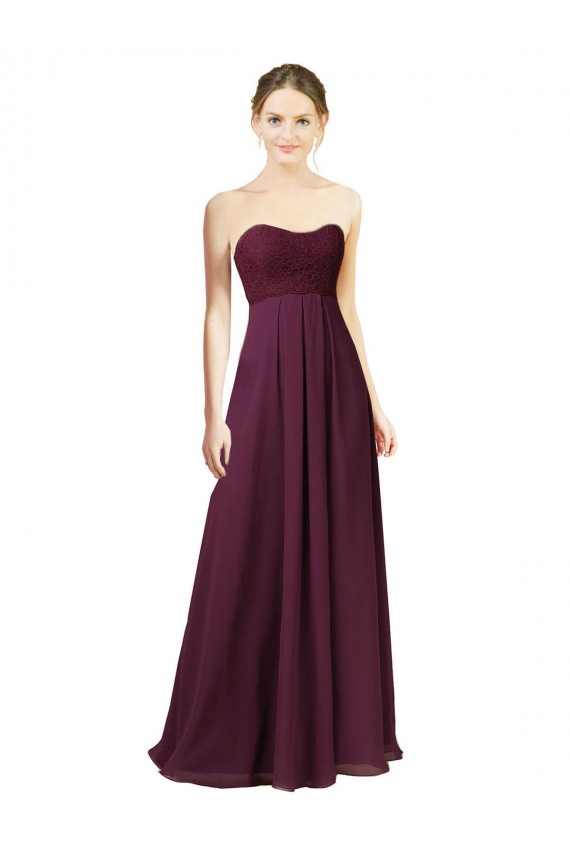 Cheap Dreamy Lace Over Chiffon Bridesmaid Dress UK