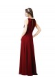 Cheap Luxe Chiffon Bridesmaid Dress with Open Slit In the Back UK
