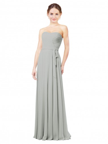 Cheap Delicately Draped Chiffon Bridesmaid Dress UK