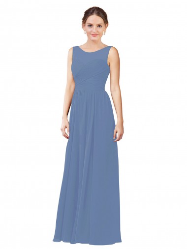 Cheap Luxe Chiffon Bridesmaid Dress with Illusion and Sweetheart Neckline UK