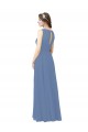 Cheap Luxe Chiffon Bridesmaid Dress with Illusion and Sweetheart Neckline UK