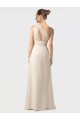 Cheap One Shoulder Full Length Chiffon Bridesmaid Dress with Shirred Bodice UK