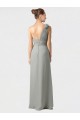 Cheap Sheer One Shoulder Chiffon A-Line Bridesmaid Dress with Slit UK