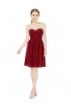 Cheap Short Sweetheart Knee Length Chiffon Cocktail Bridesmaid Dress with Open Back UK
