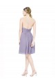 Cheap Short Sweetheart Knee Length Chiffon Cocktail Bridesmaid Dress with Open Back UK